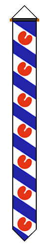 Vlag en of wimpel van de provincie Friesland.