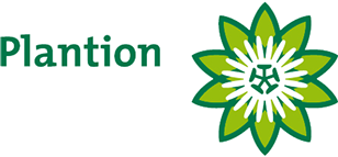 Logo van Plantion in Ede met een link naar  de website van Plantion.