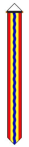 Vlag en of wimpel van de provincie Overijssel.